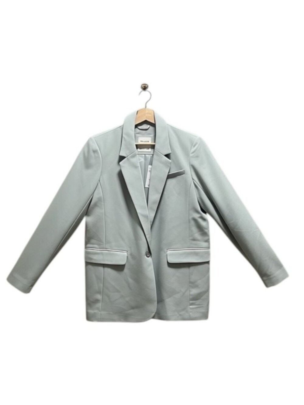 Abercrombie & Fitch Relaxed Suiting Blazer Mint Green Size M NWT Minimalist Cute - Picture 2 of 13